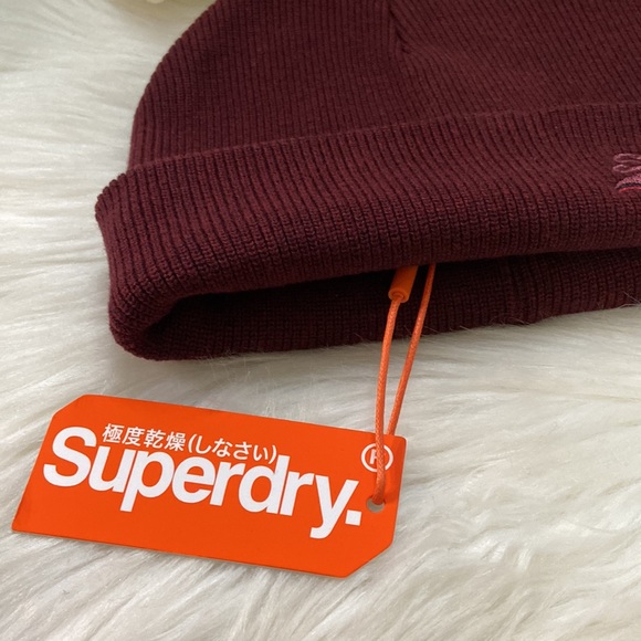 Unisex SuperDry Orange Label Beanie Winter Hat - Picture 9 of 14